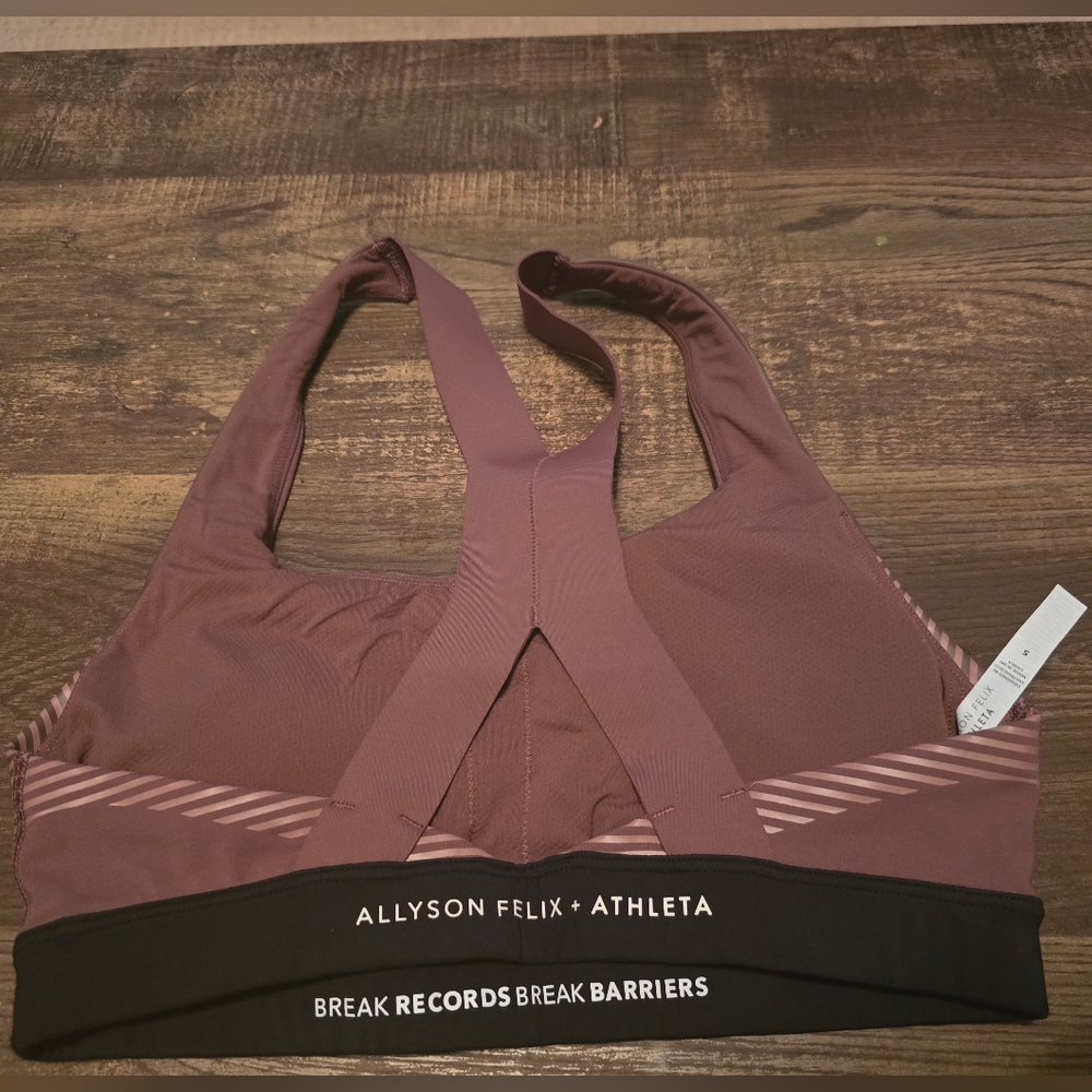 Athleta Allyson Women's Brown Felix Sports Bra Size - Picture 2 of 3